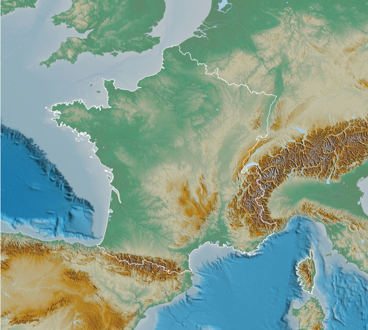 Carte géographique de la France