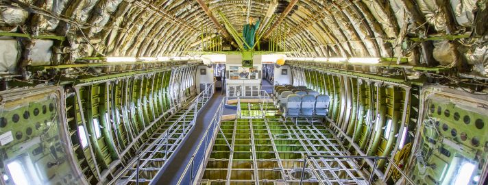 Inside look into the construction of an airplane